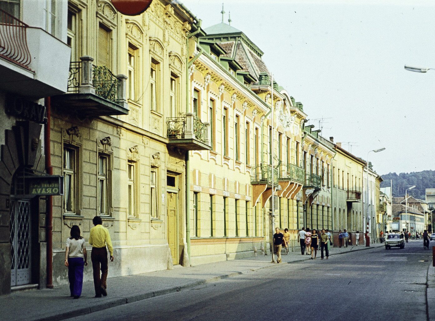 Winterova ulica v roku 1973 so Zeleným stromom